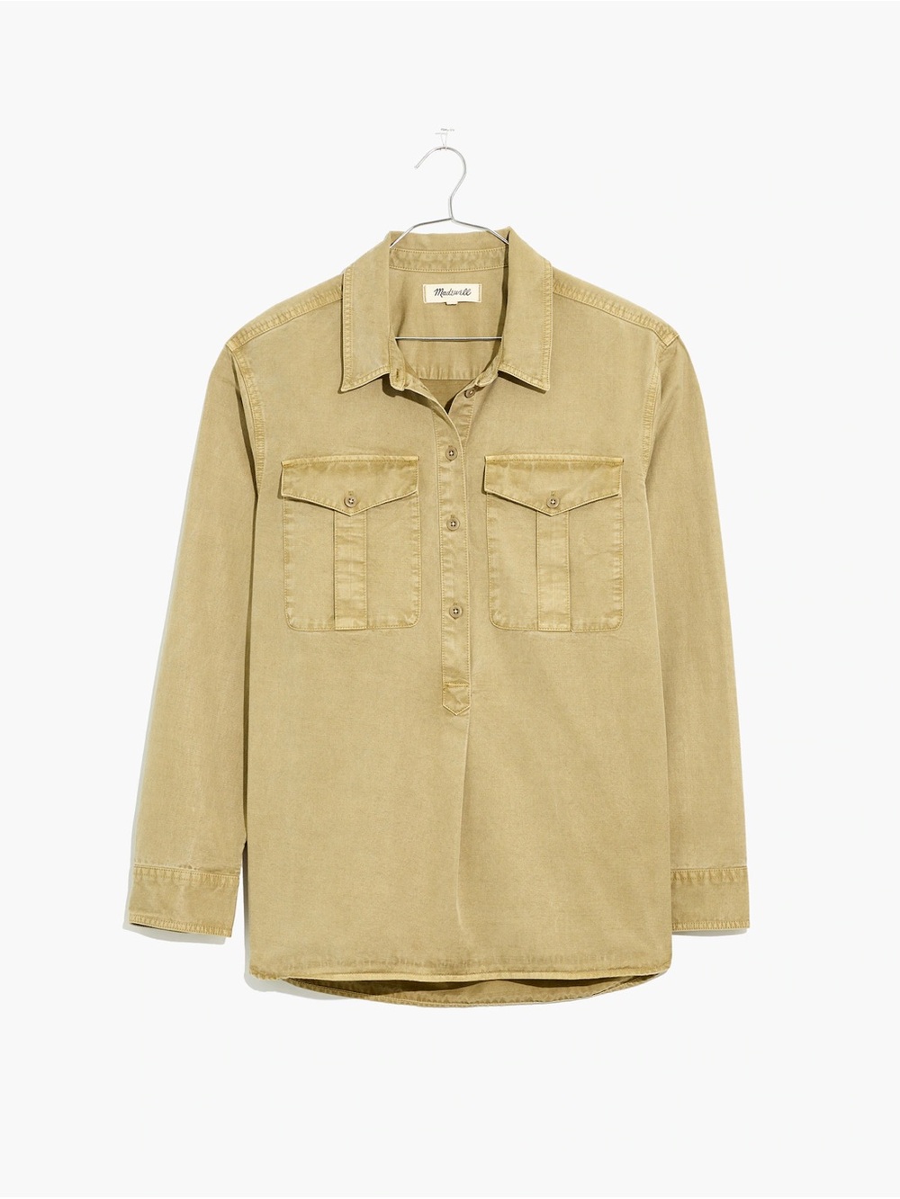 New Madewell Military Popover Shirt M